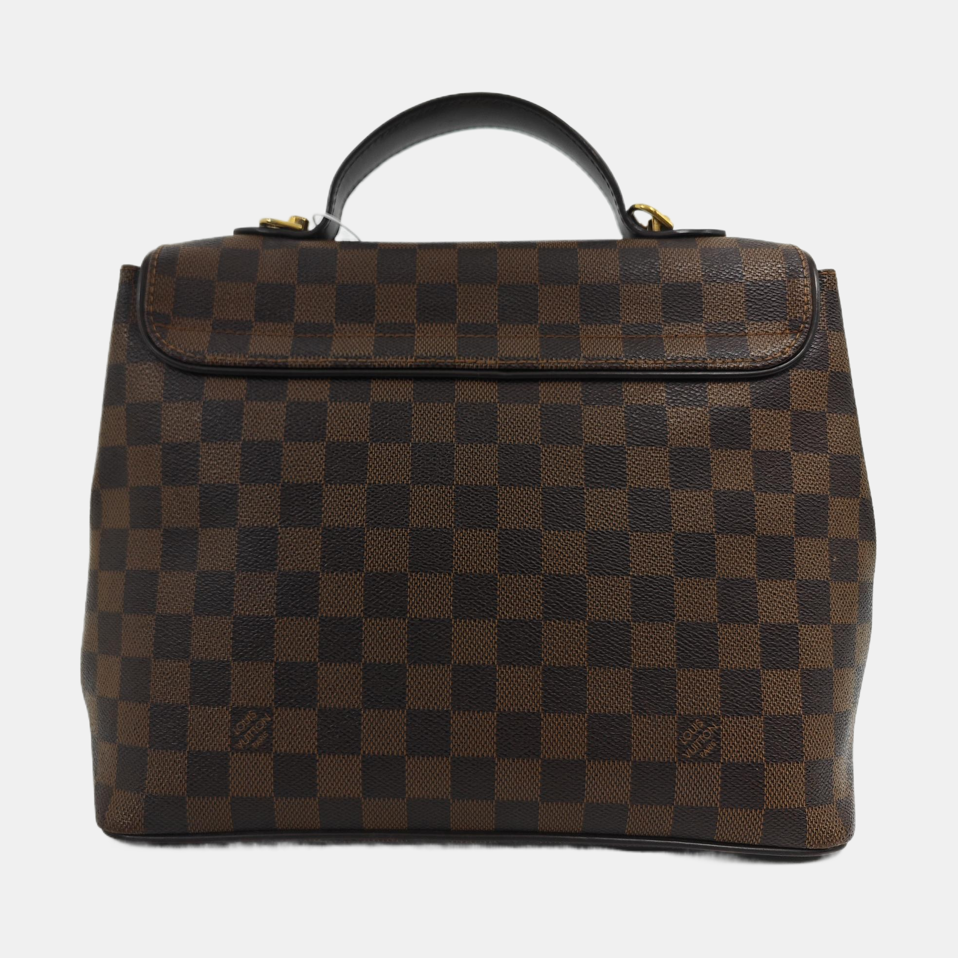 BERGAMO MM Damier Ebene Coated Canvas Brown