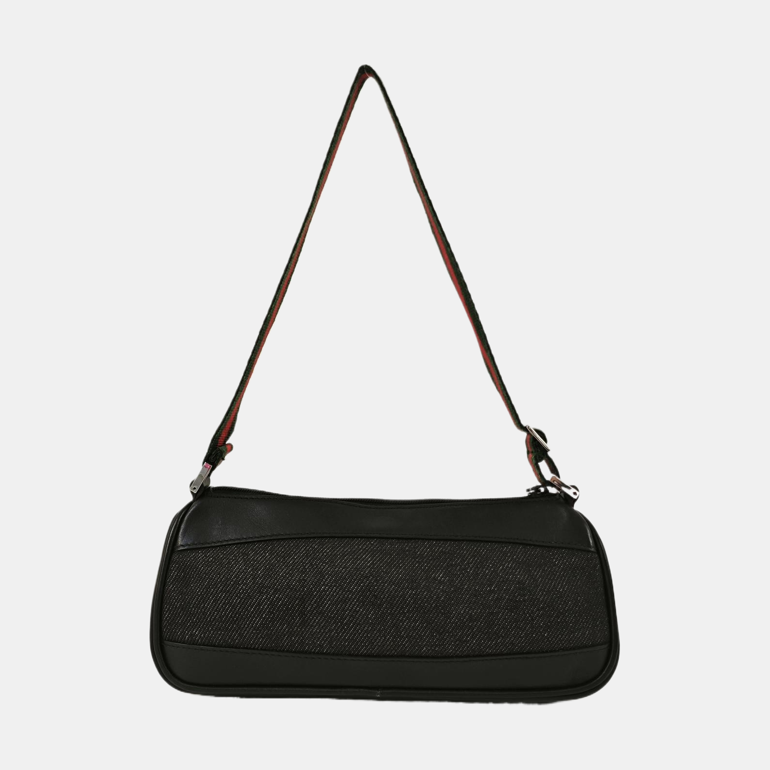 Denim Top Handle Bag Black