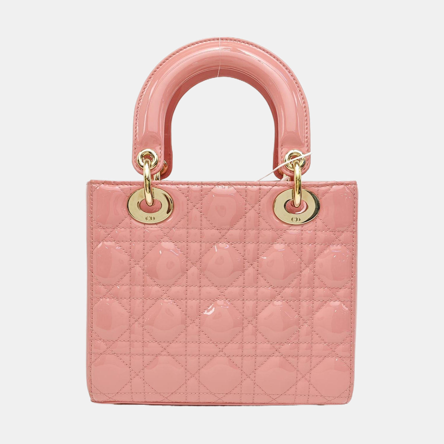 Lady Dior Small Cannage Patent Leather Red