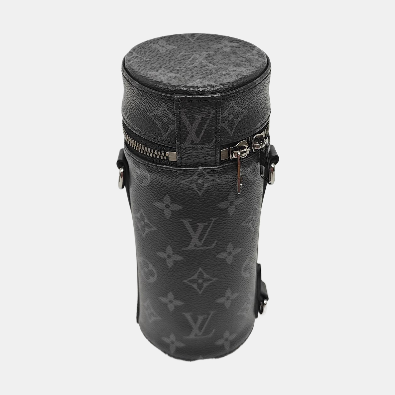 Monogram Coated Canvas Shoulder Bag Black