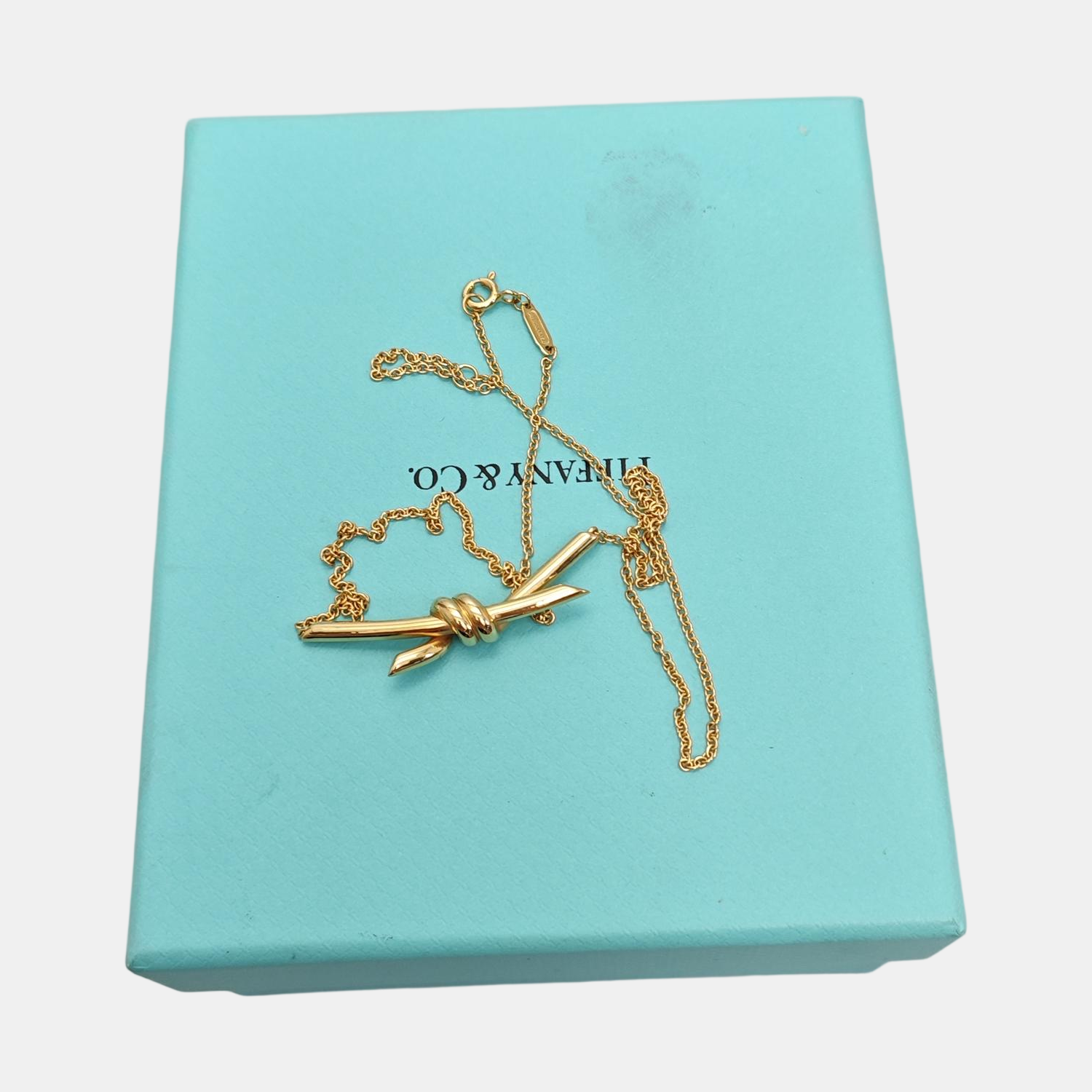 Tiffany Knot 18k Rose Gold Necklace