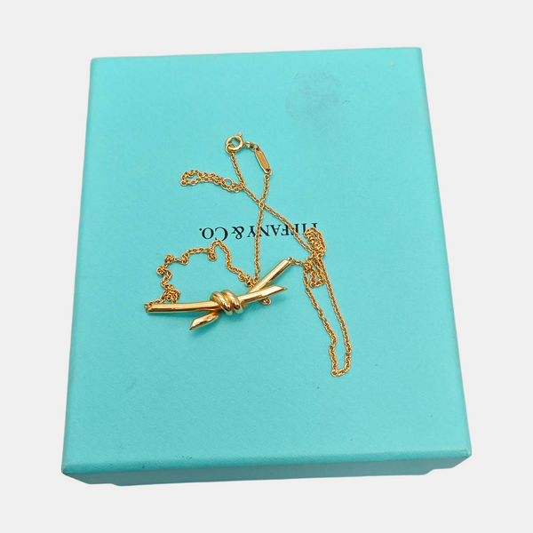Tiffany Knot 18k Rose Gold Necklace