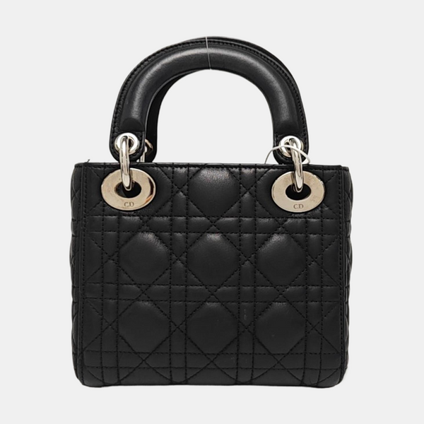 Lady Dior Mini Quilted Calfskin Black