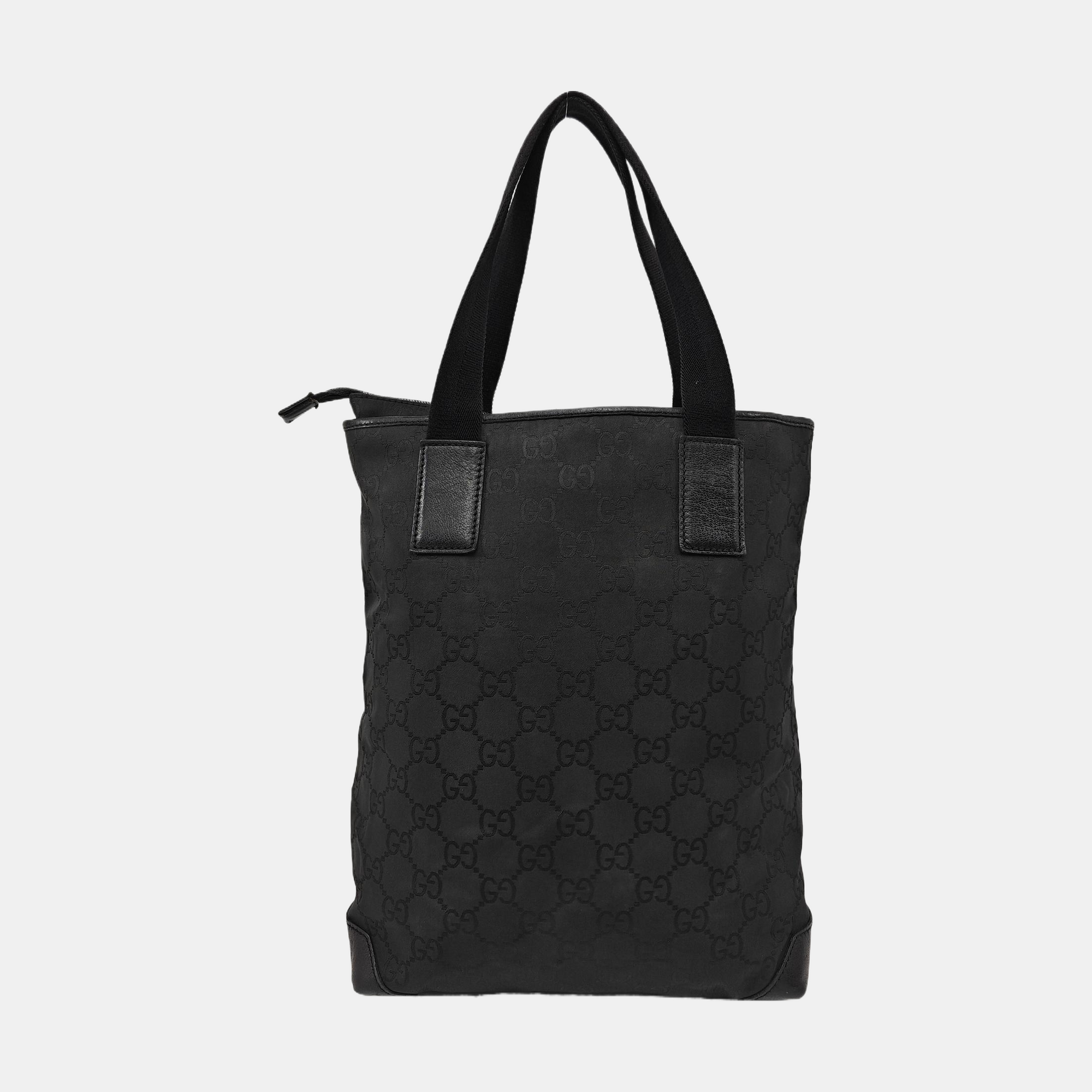 Monogram Canvas Tote Bag Black