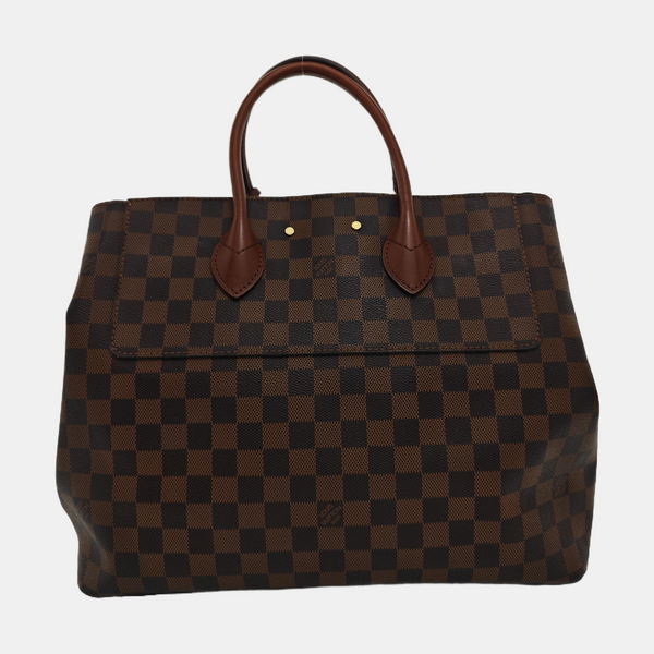 ASCOT Damier Ebene Coated Canvas Brown