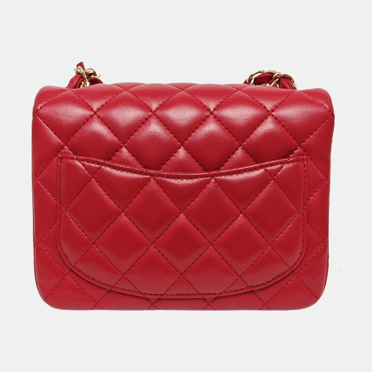 CLASSIC FLAP Mini Quilted Lambskin Red