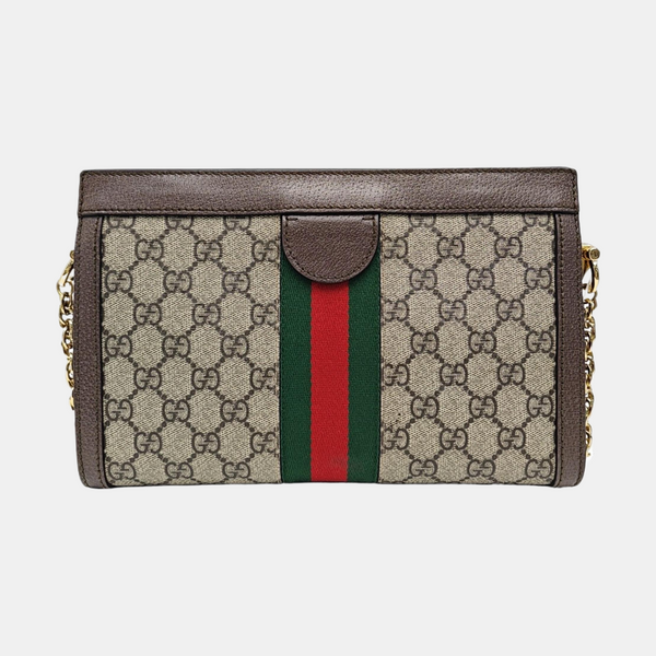Ophidia Medium Monogram Coated Canvas Beige