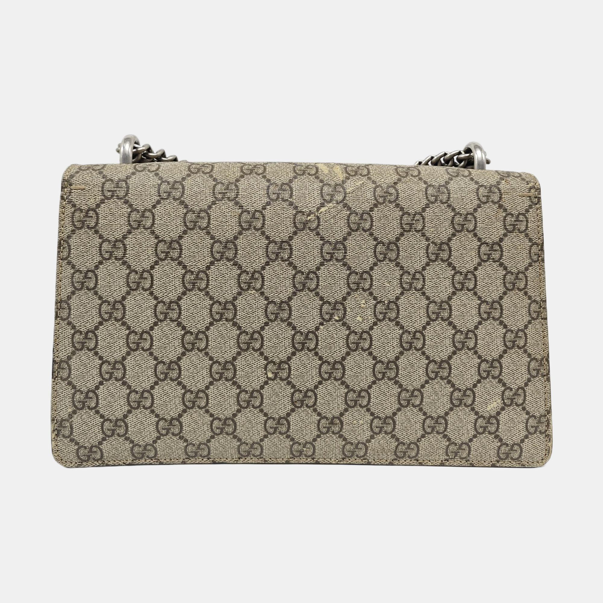 Dionysus Small Monogram Coated Canvas Beige