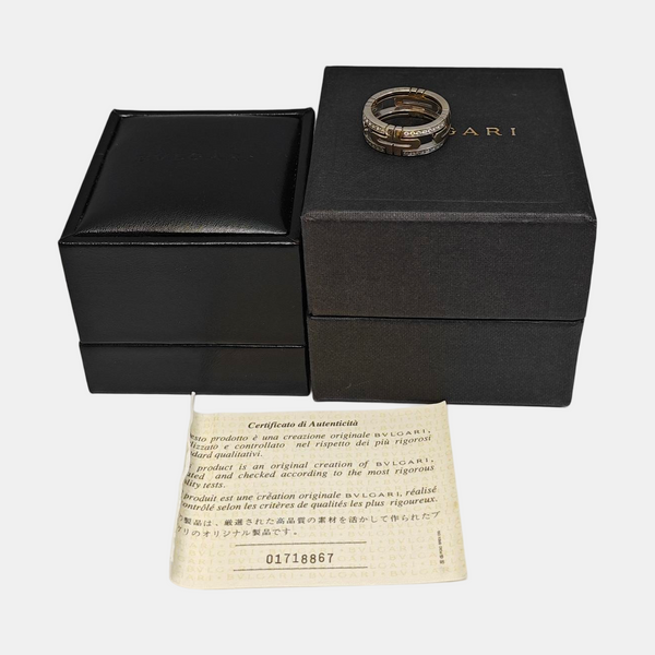 PARENTESI 18k White Gold Silver Ring EU 56