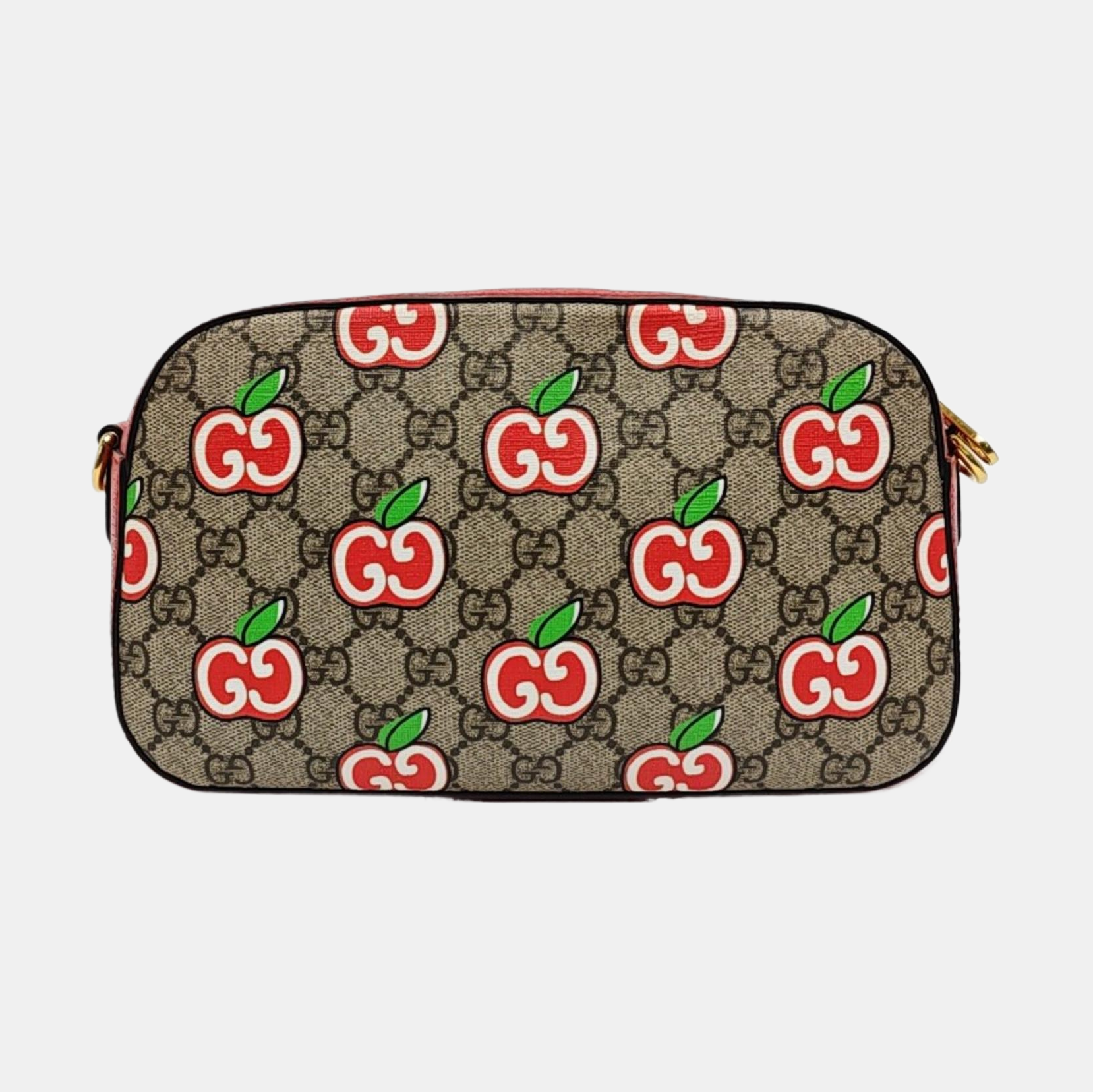 GG Supreme Small Monogram Coated Canvas Red