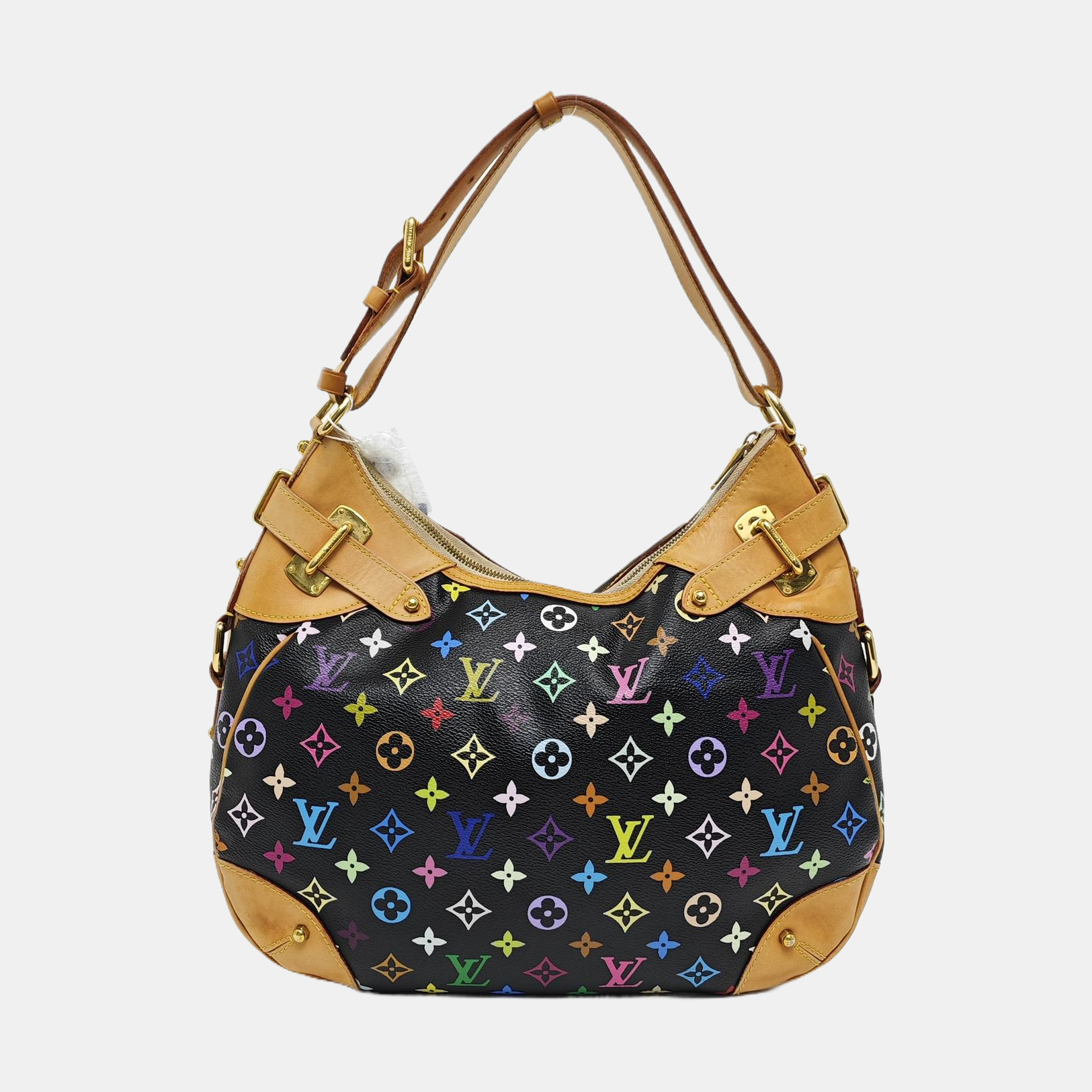 GRETA Monogram Coated Canvas Black