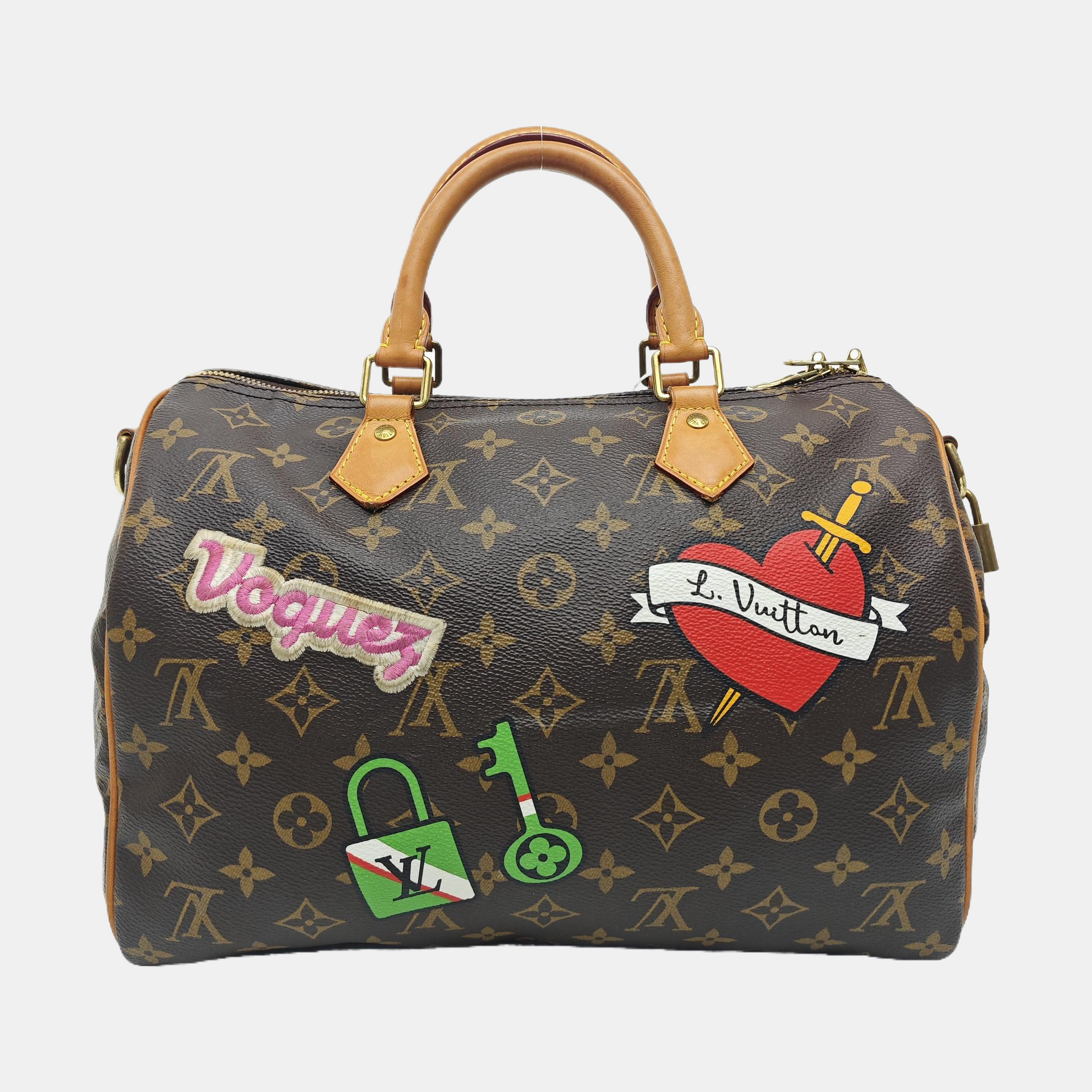 SPEEDY 30 Monogram Coated Canvas Brown
