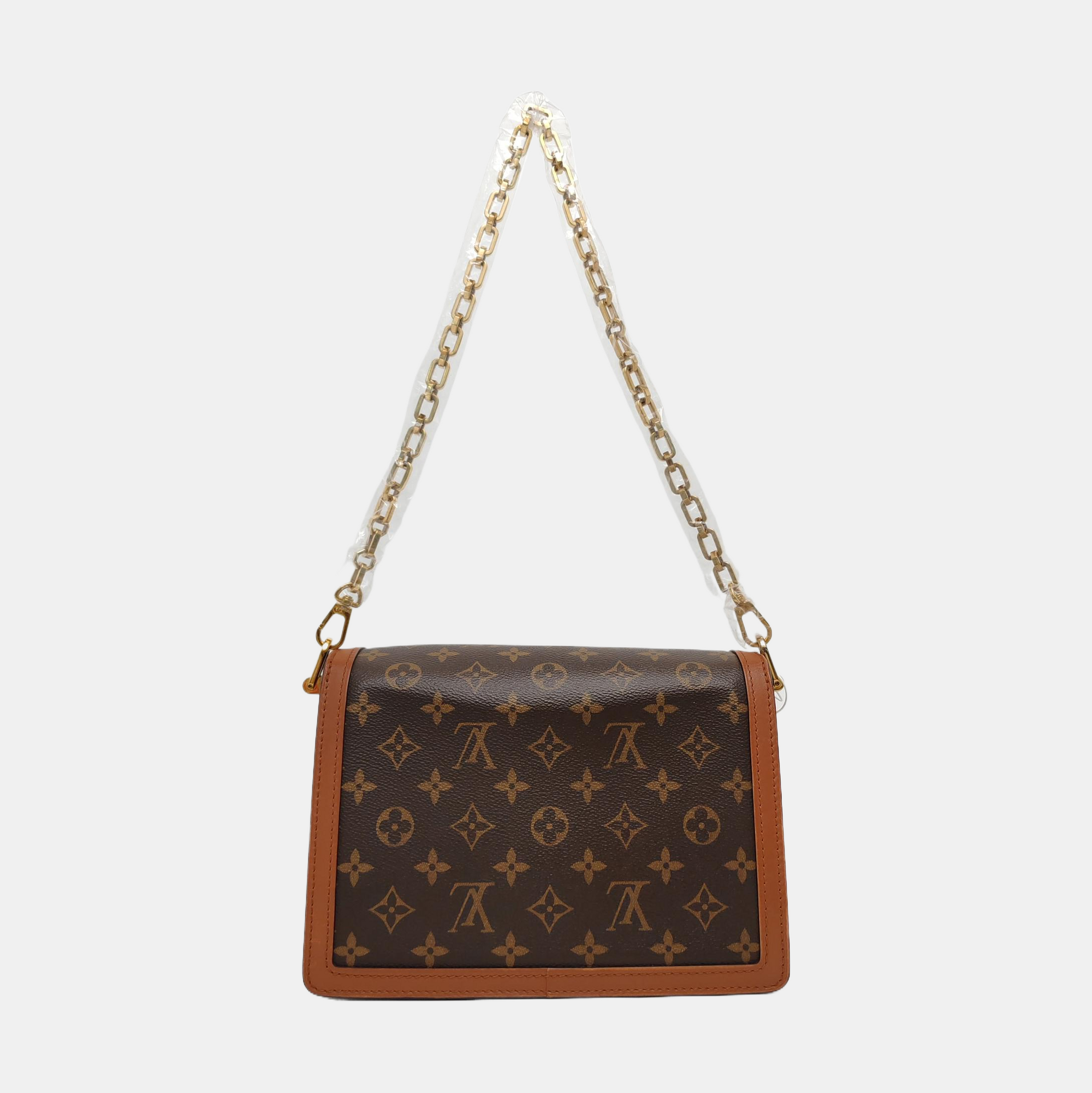 DAUPHINE MM Monogram Coated Canvas Brown