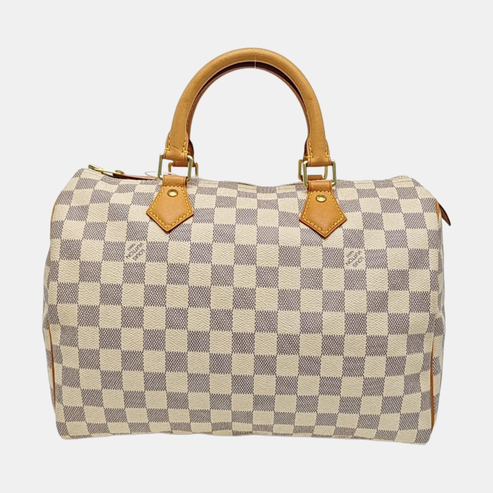 SPEEDY 30 Damier Azur Coated Canvas White