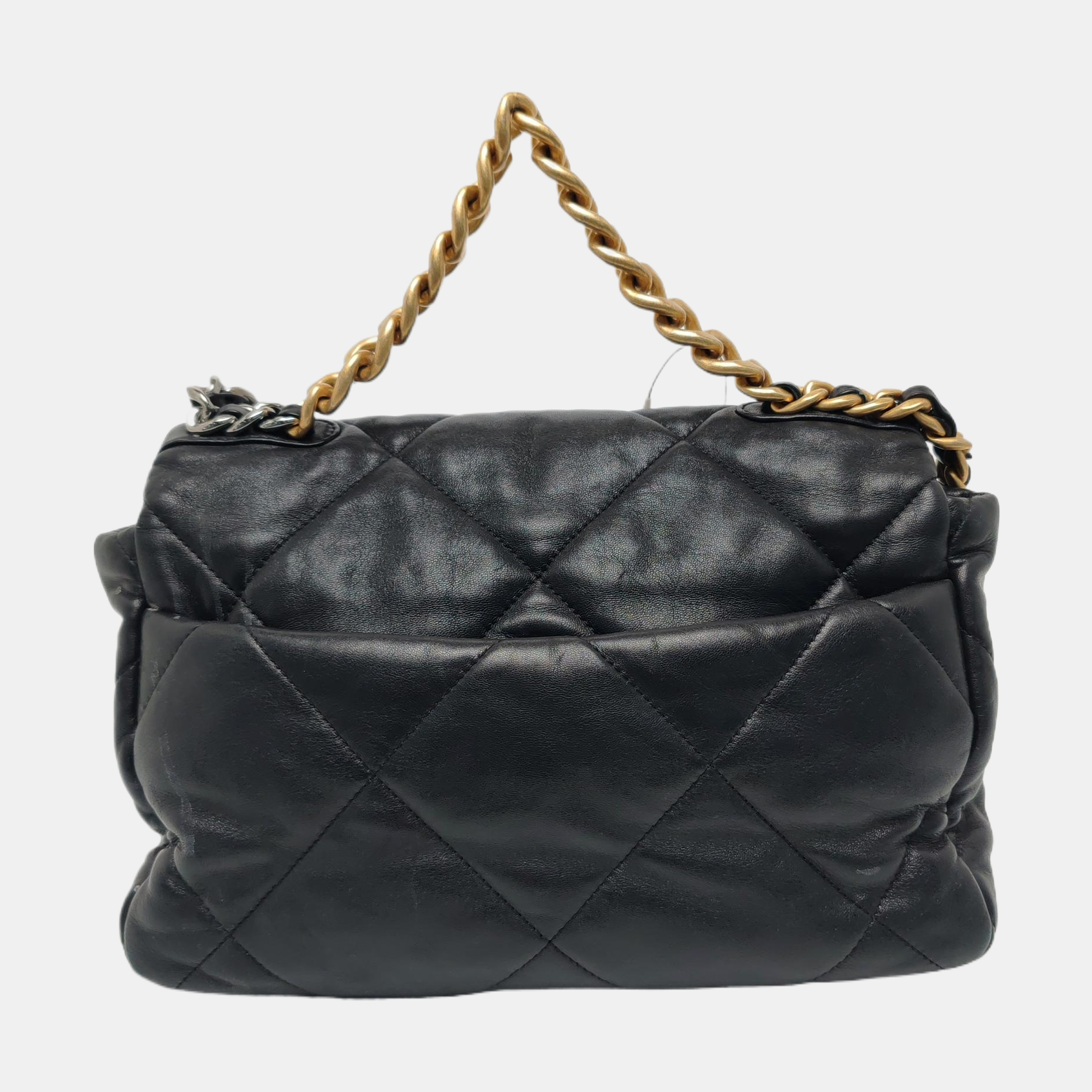 CHANEL 19 Large Quilted Lambskin Black