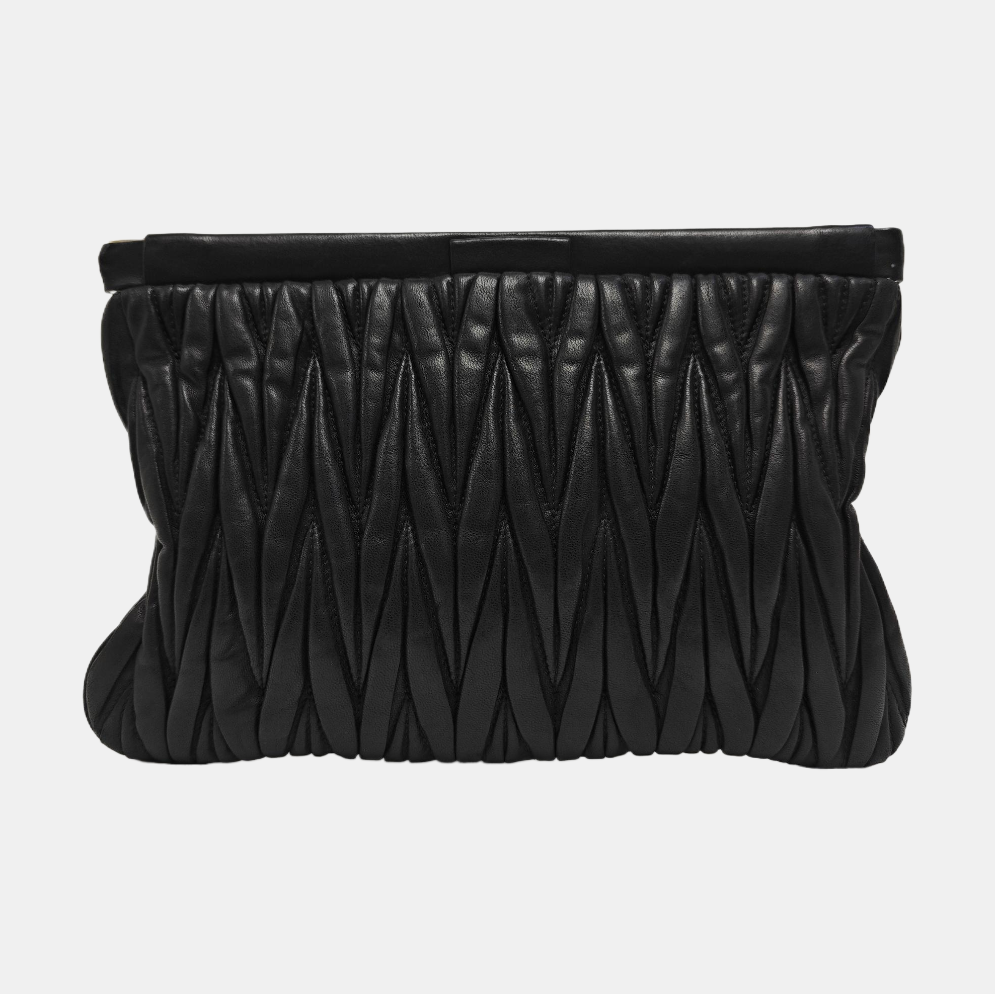 Lambskin Clutch Black