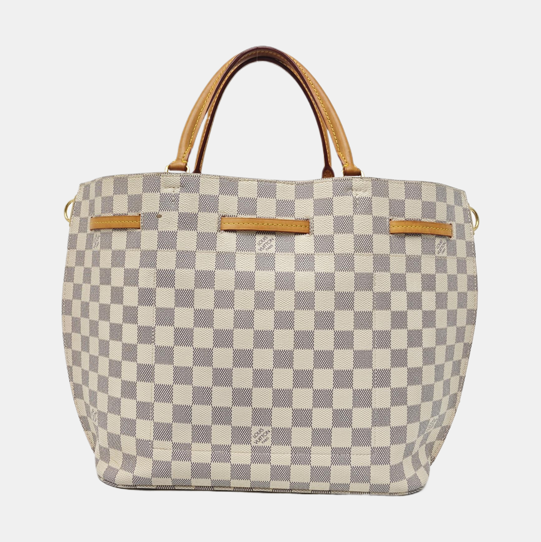 GIROLATA GM Damier Azur Coated Canvas White