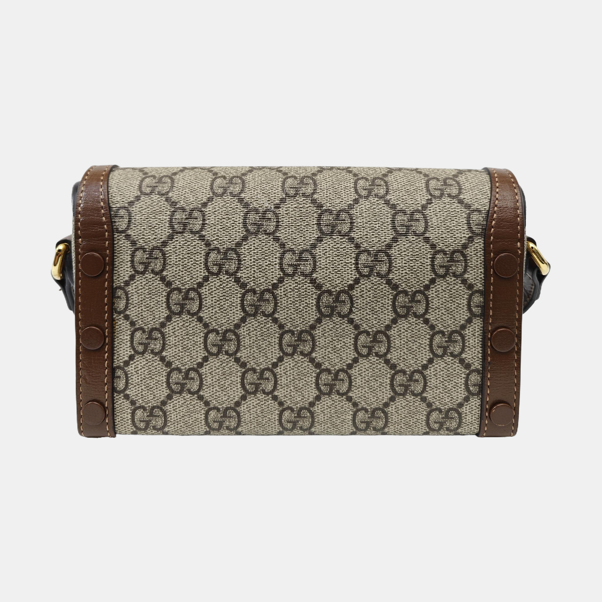 Horsebit 1955 Mini Monogram Coated Canvas Beige