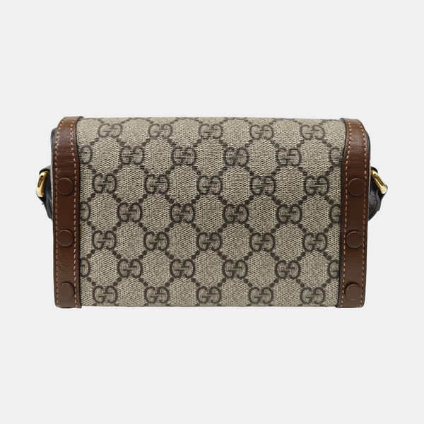 Horsebit 1955 Mini Monogram Coated Canvas Beige