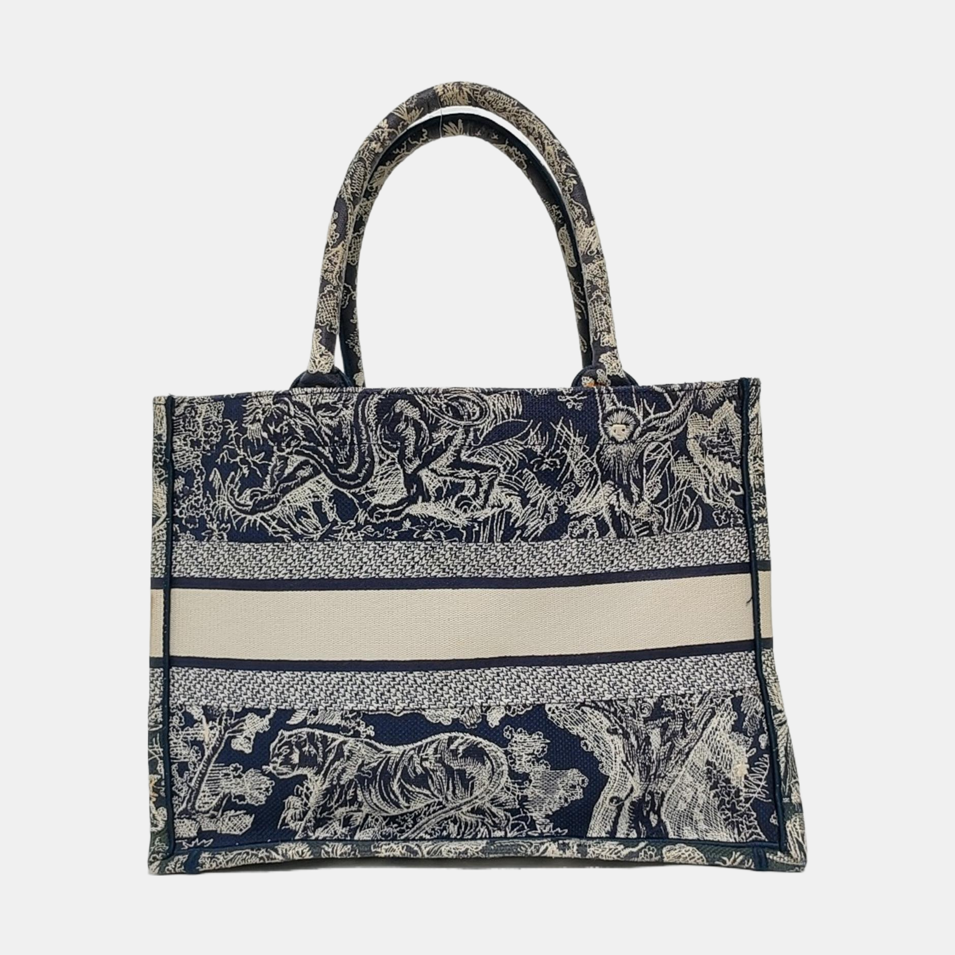 Book Tote Medium Fabric Blue