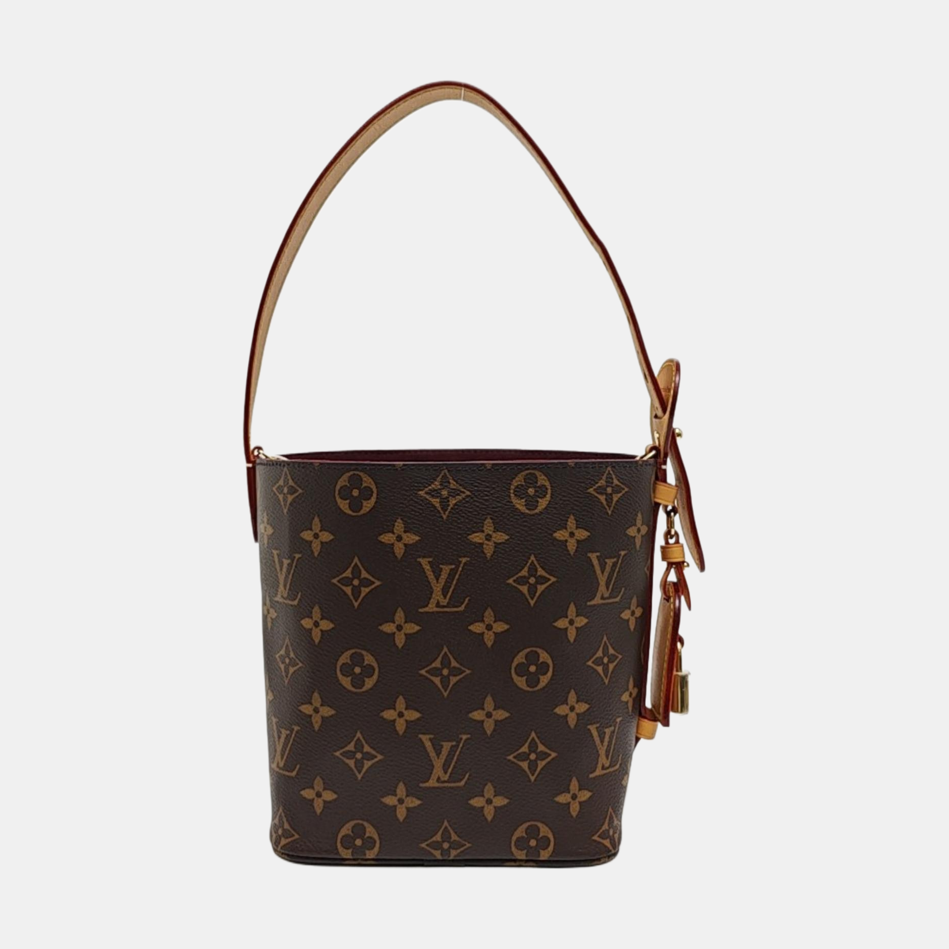 ALL IN BB Monogram Coated Canvas Brown