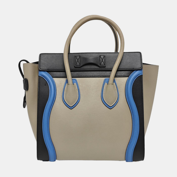 Authenticated pre-owned  LUGGAGE Micro Calfskin Gray - Tote Bag at Looply