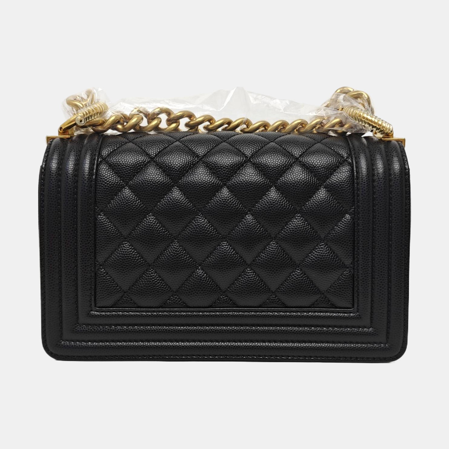 BOY CHANEL Mini Quilted Calfskin Black