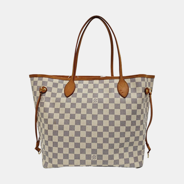 NEVERFULL MM Damier Azur Coated Canvas Beige