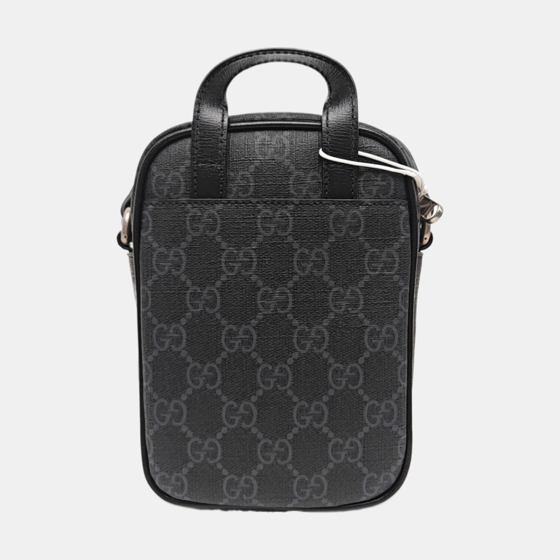 Coated Canvas Shoulder Bag Mini Black