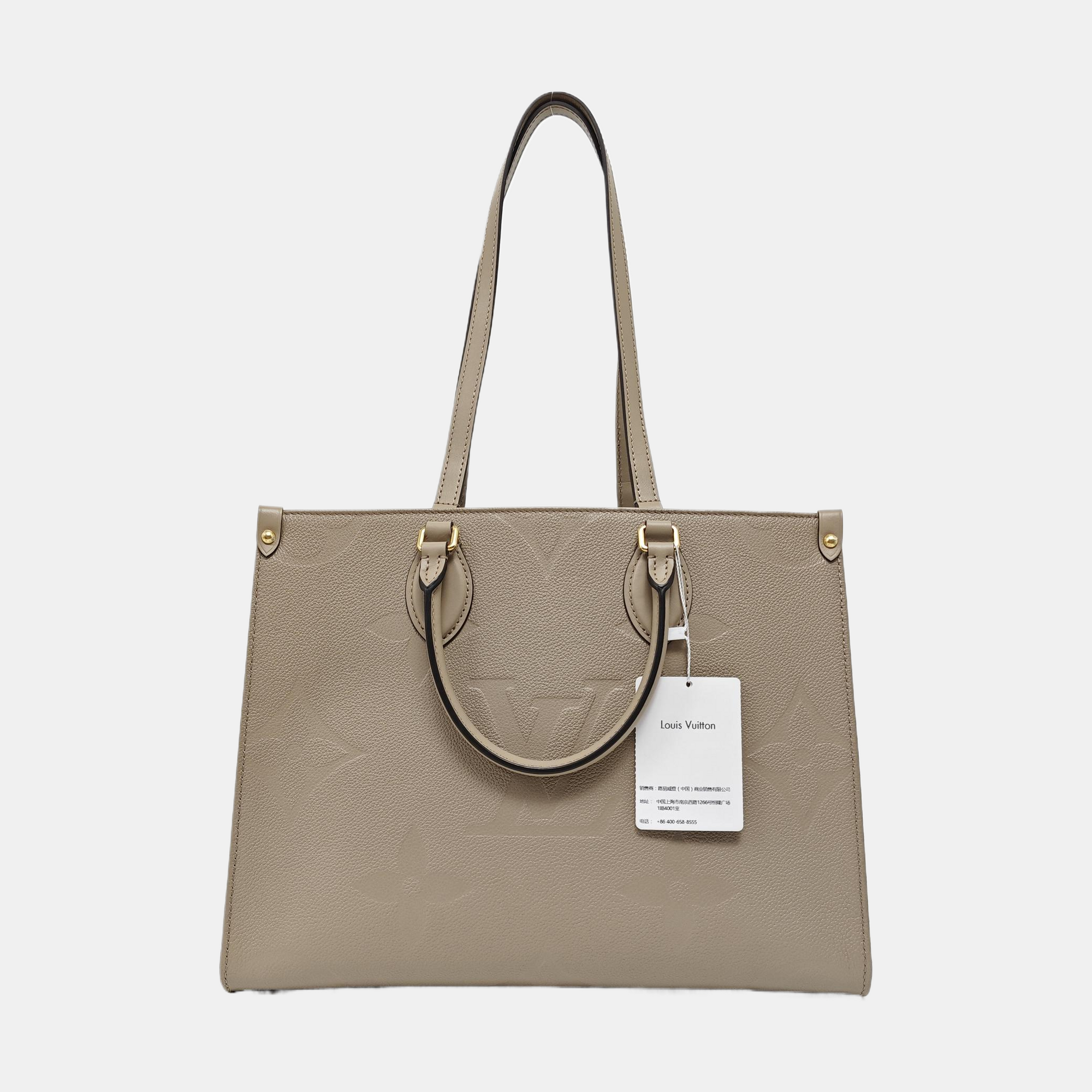 ONTHEGO MM Monogram Calfskin Gray
