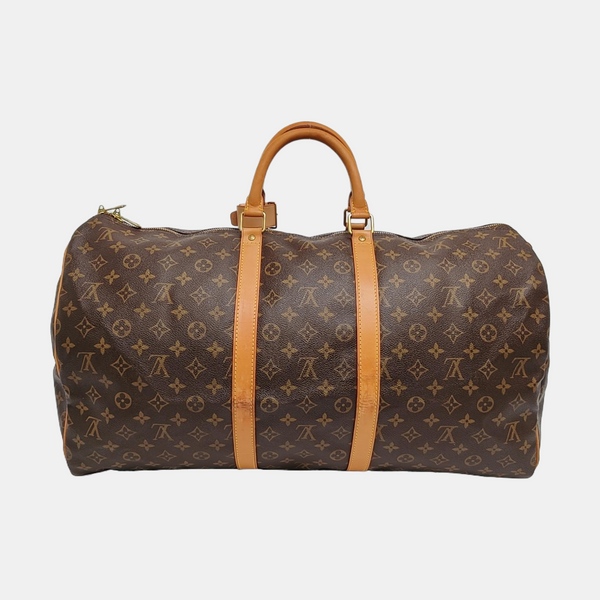 SAC SOUPLE Monogram Coated Canvas Brown