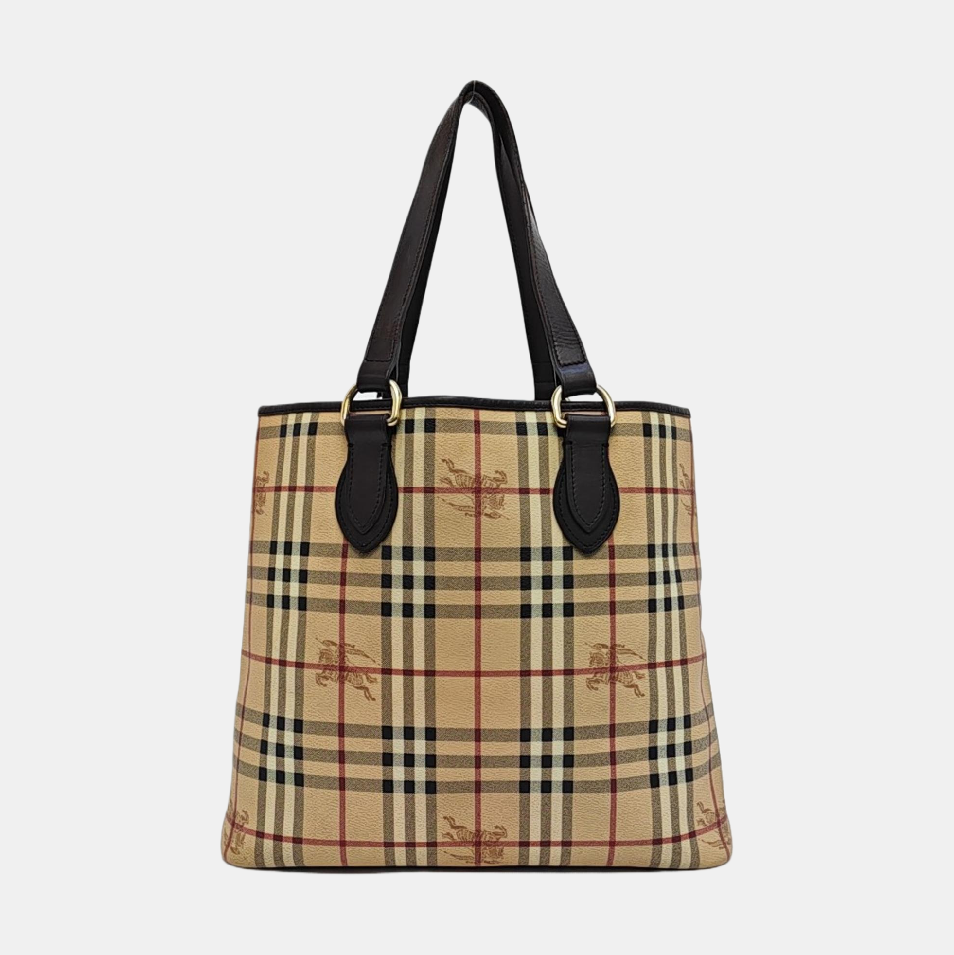 Coated Canvas Tote Bag Beige