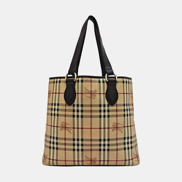 Coated Canvas Tote Bag Beige