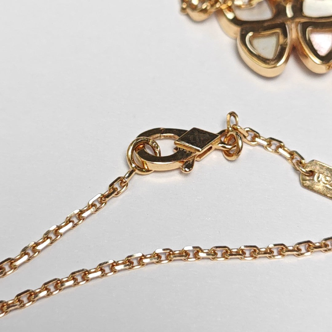 Two Butterfly 18k Rose Gold Necklace