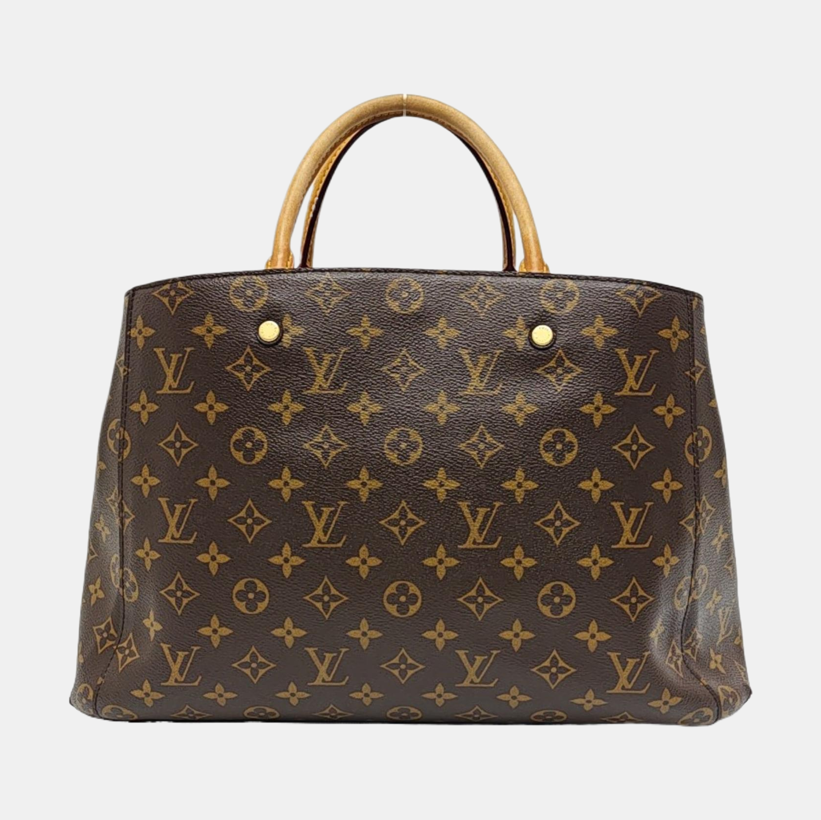 MONTAIGNE GM Monogram Coated Canvas Brown