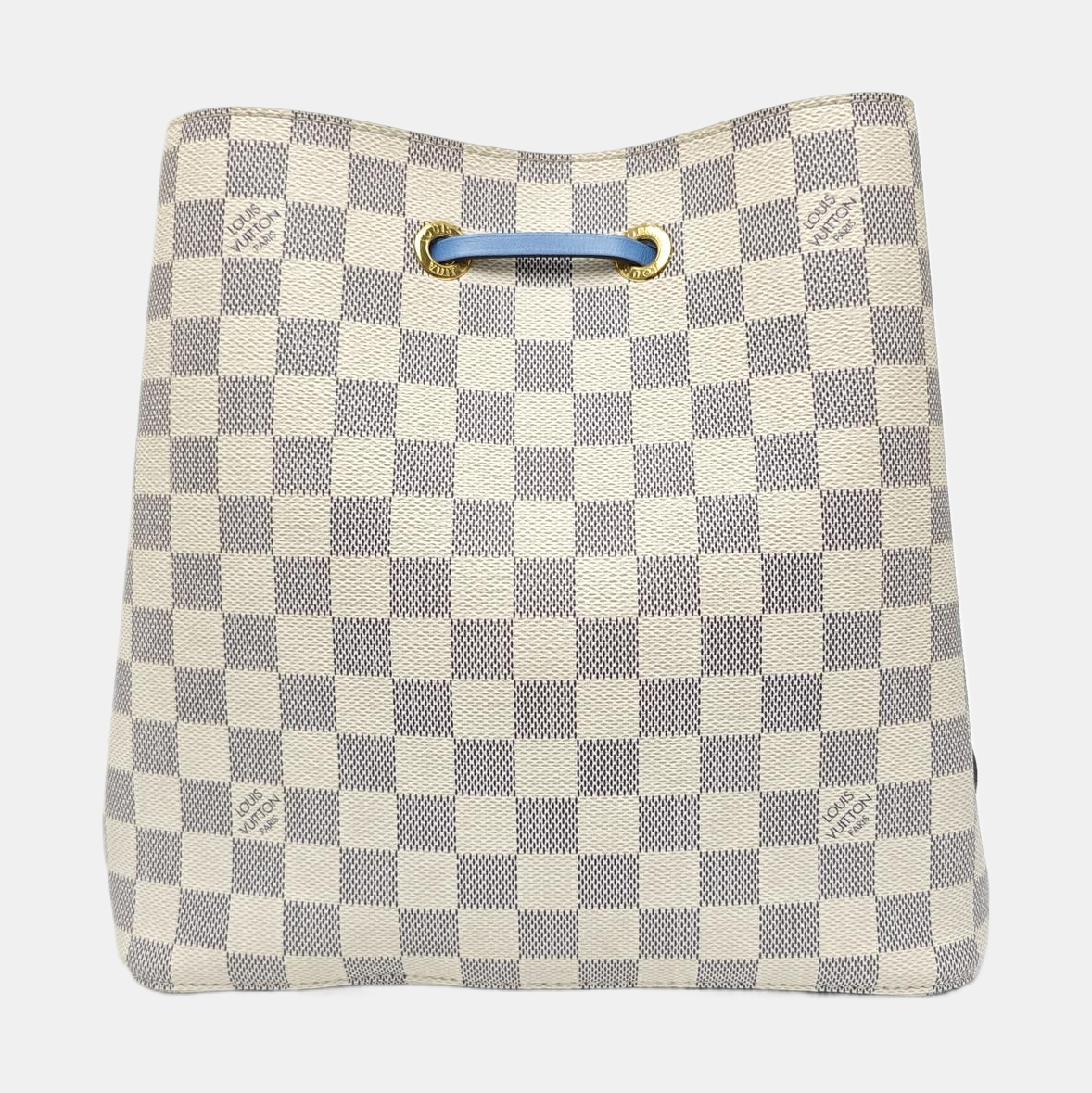 NÉONOÉ MM Damier Azur Coated Canvas White