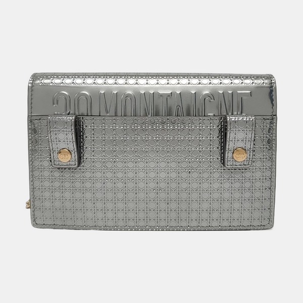 30 Montaigne Cannage Piel de becerro plateada