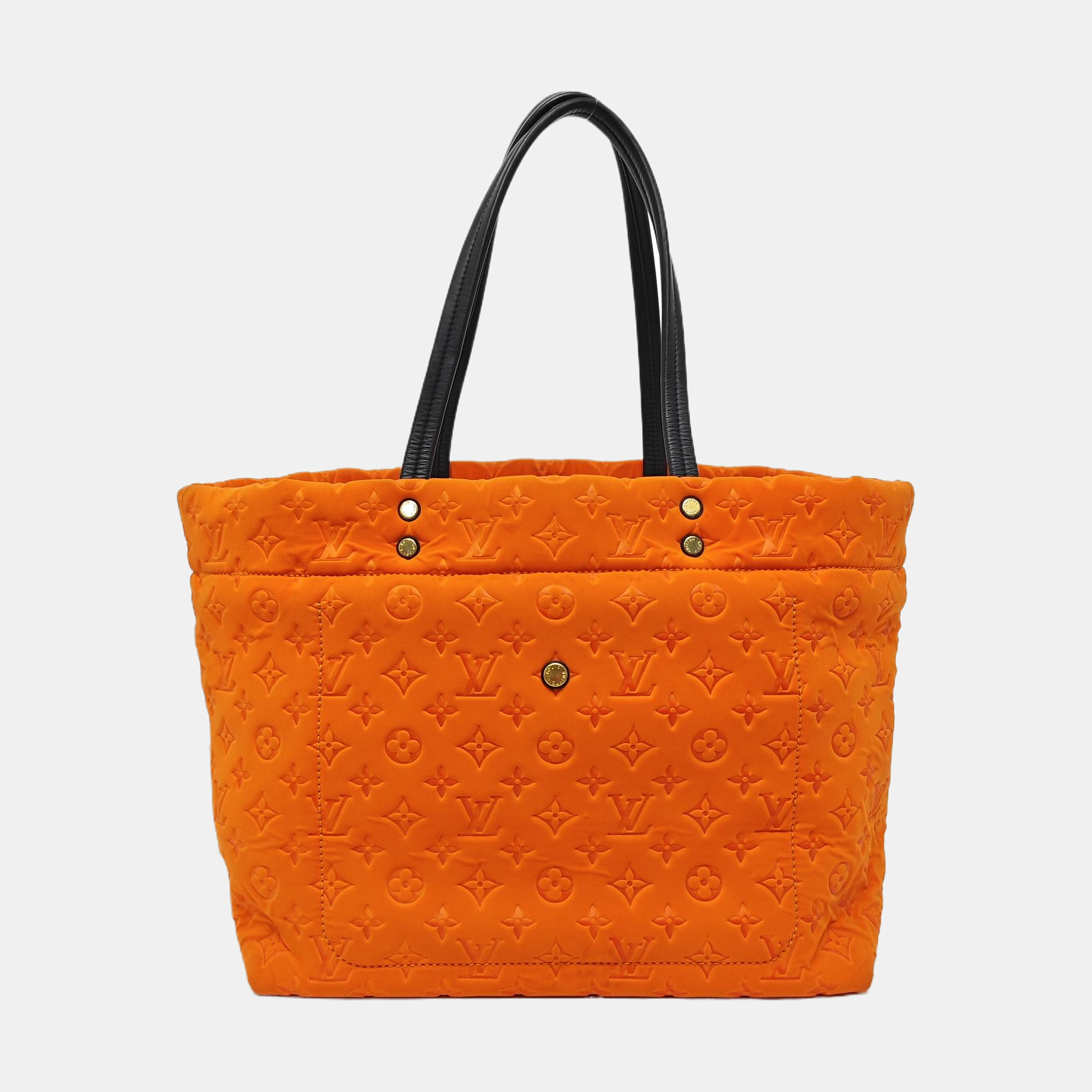 Monogram Fabric Tote Bag Orange