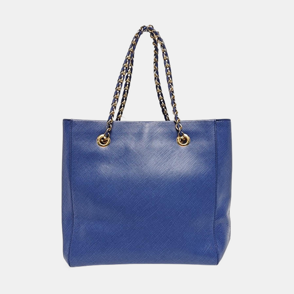 Calfskin Tote Bag Blue