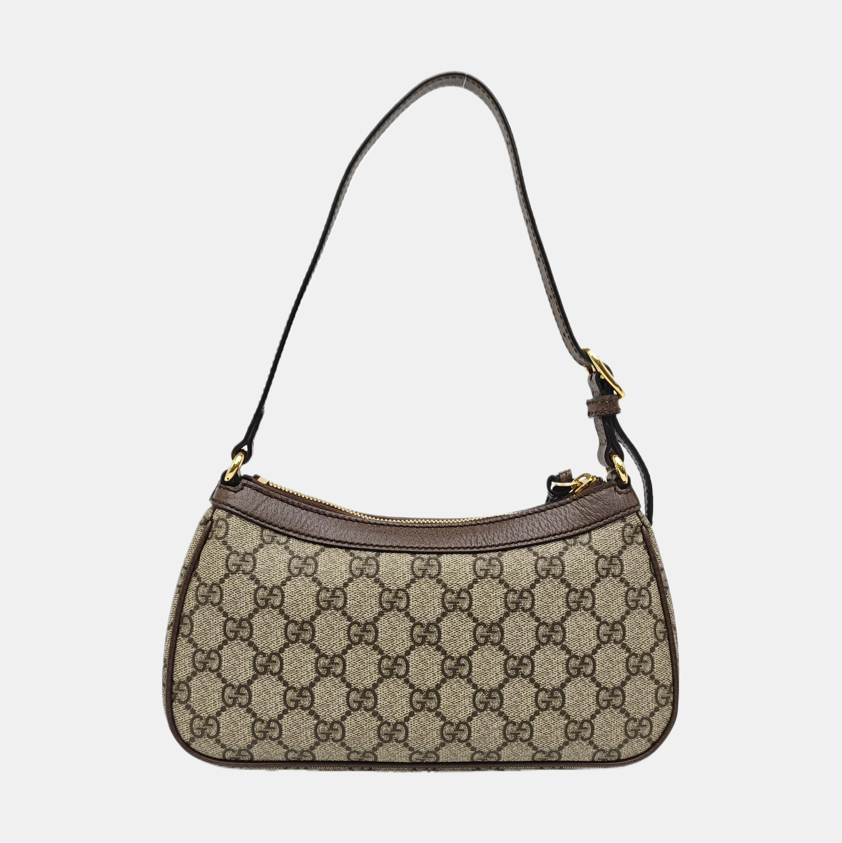 Ophidia Small Monogram Coated Canvas Brown