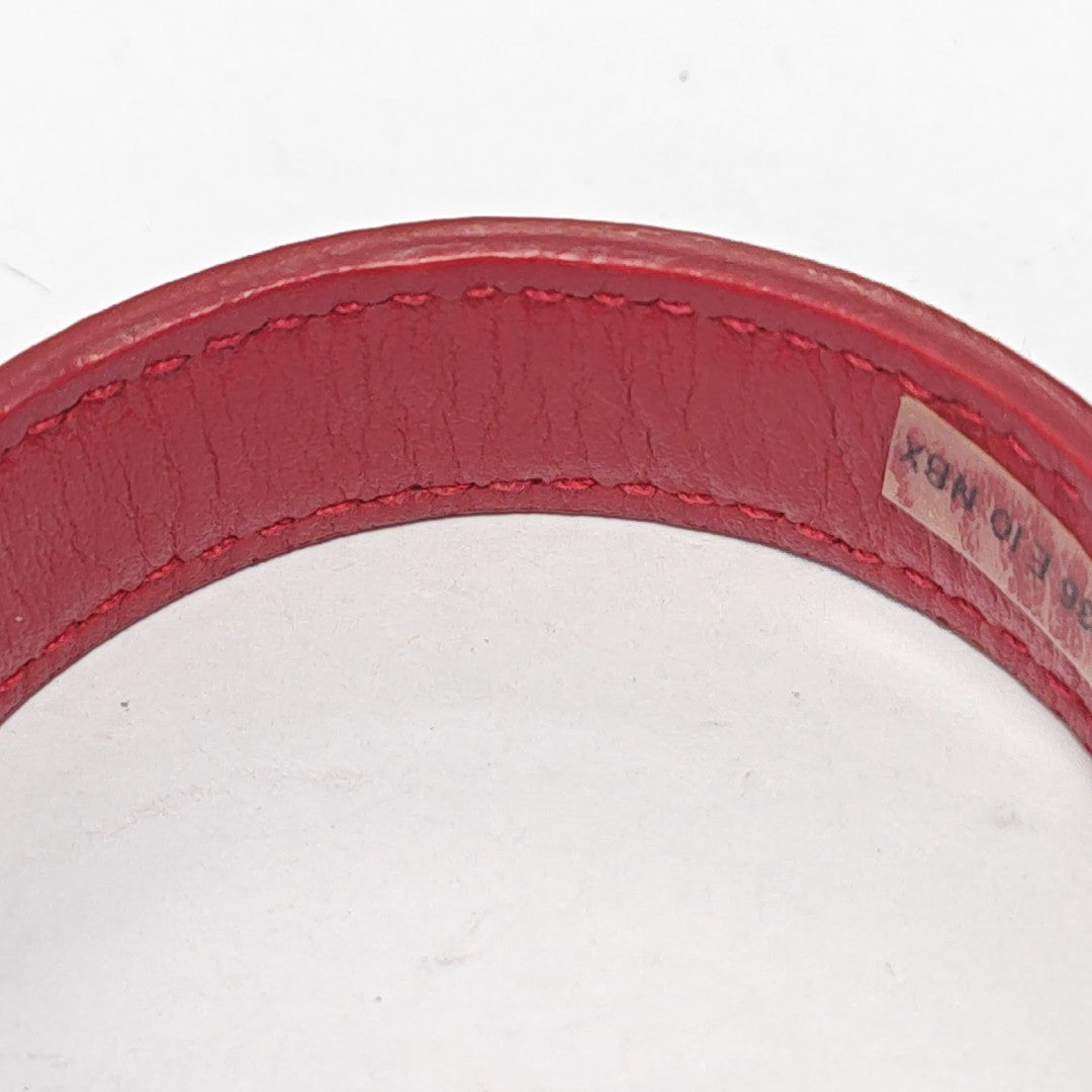Leather Red Bangle