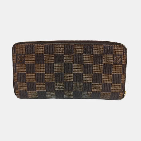 ZIPPY Damier Ebene Coated Canvas Brown Wallet