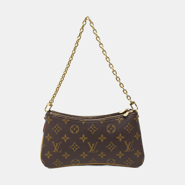 LIV POCHETTE Monogram Coated Canvas Brown