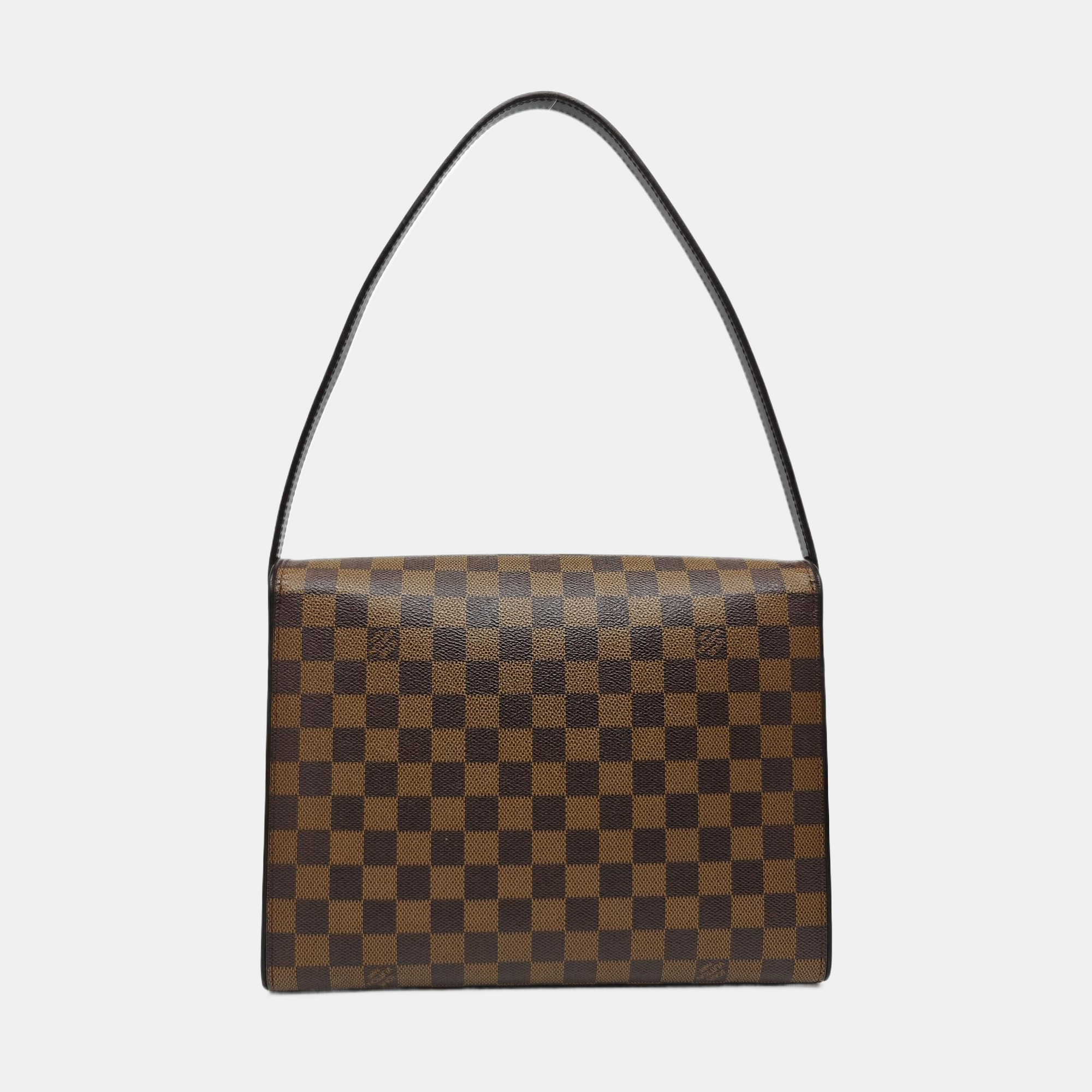 TRIBECA Damier Ebene Coated Canvas Brown