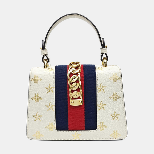 Sylvie Mini Calfskin White