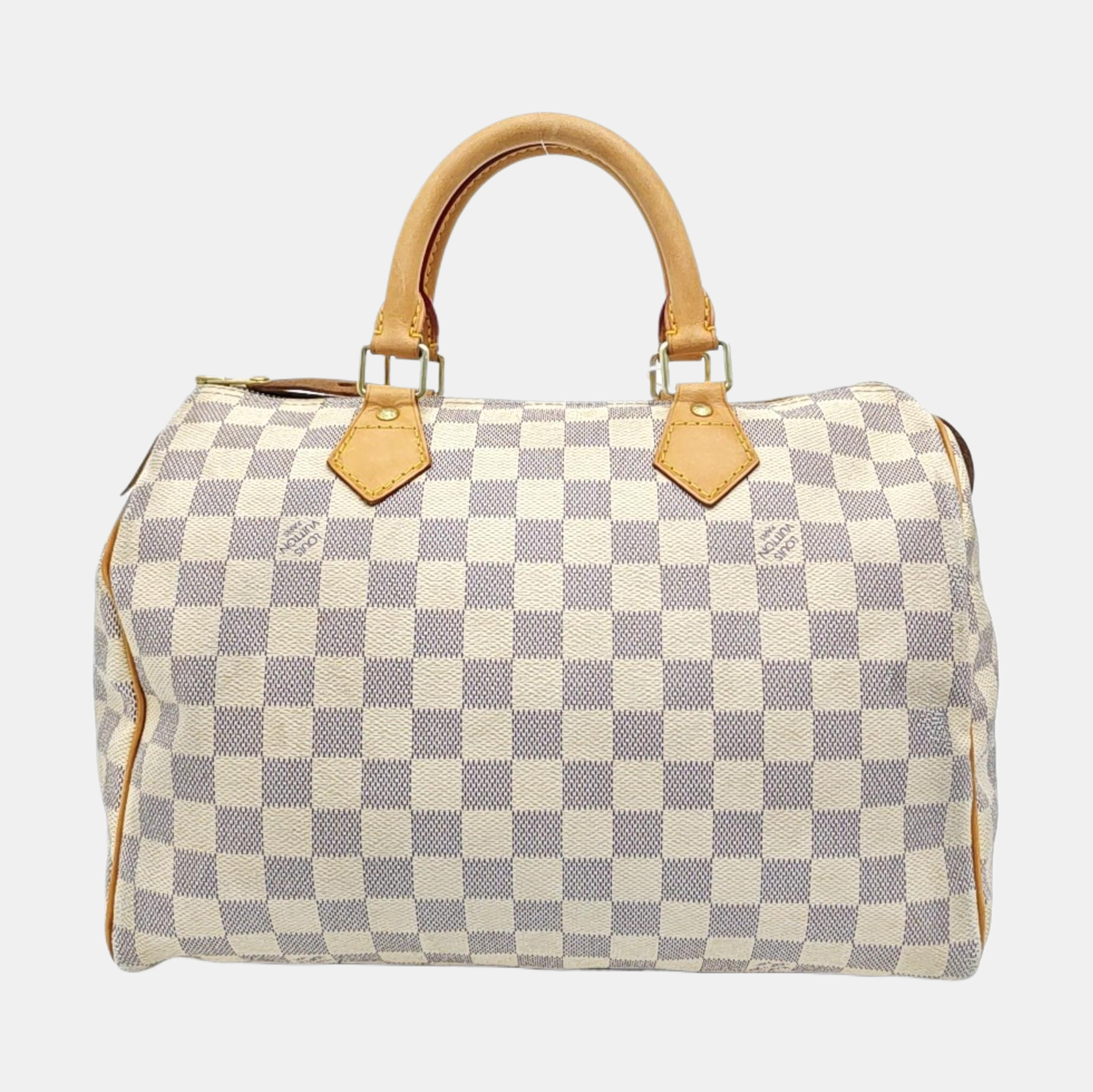 SPEEDY 30 Damier Azur Coated Canvas White