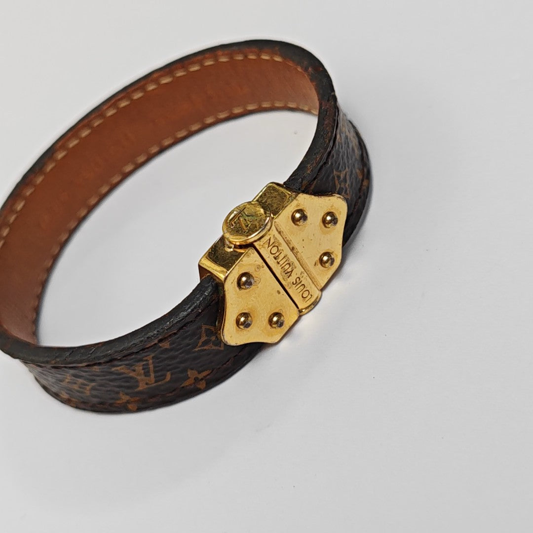Coated Canvas Brown Bangle