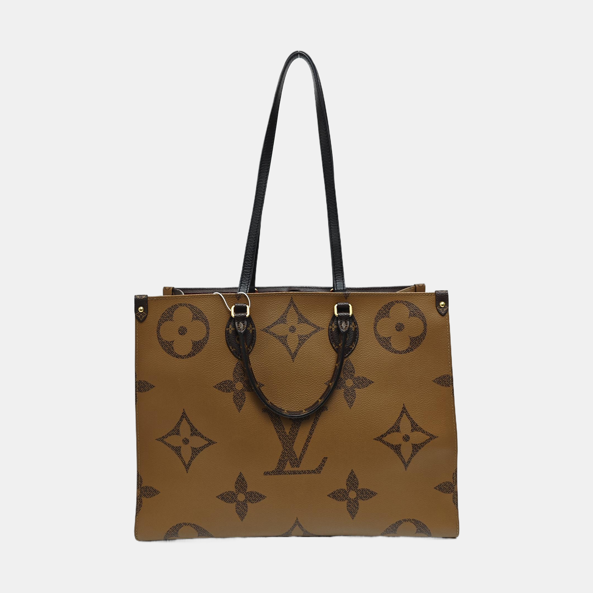 ONTHEGO GM Monogram Coated Canvas Brown