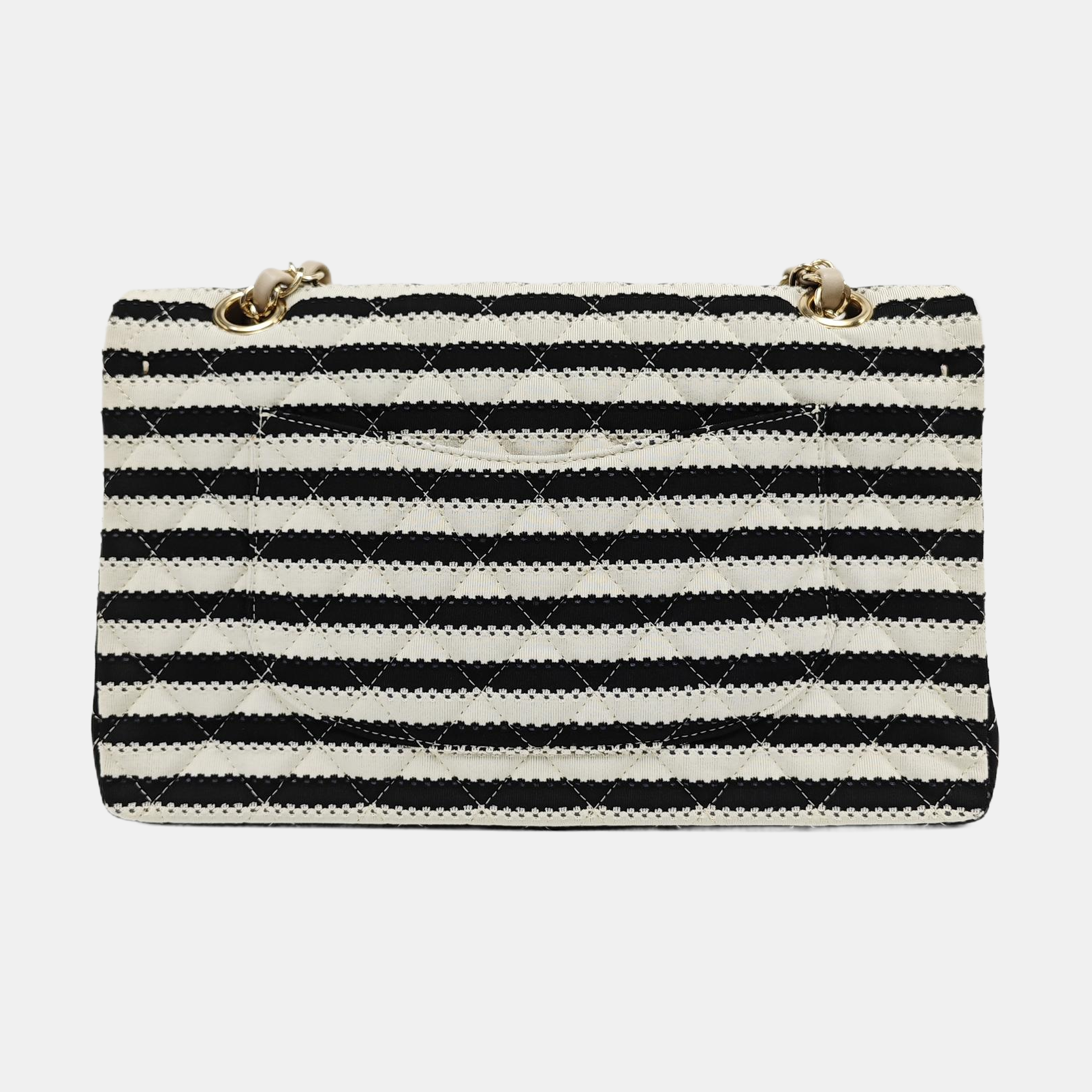 Bolso Flap Clásico Mediano de Tela Acolchada Multicolor
