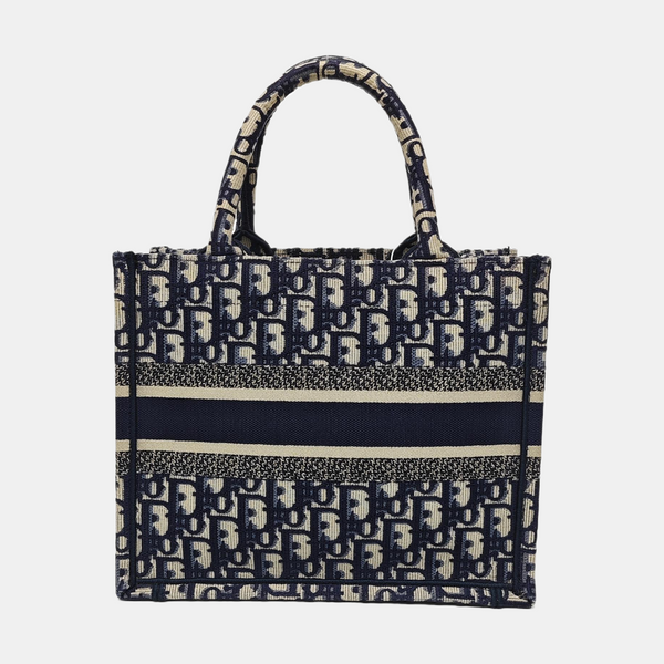 Book Tote Small Oblique Canvas Blue